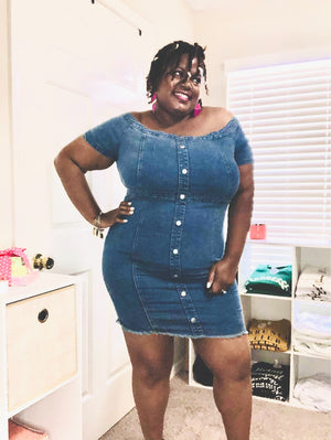 Diva Denim Dress Kokeeta Kouture Diva Denim Dress Kokeeta Kouture